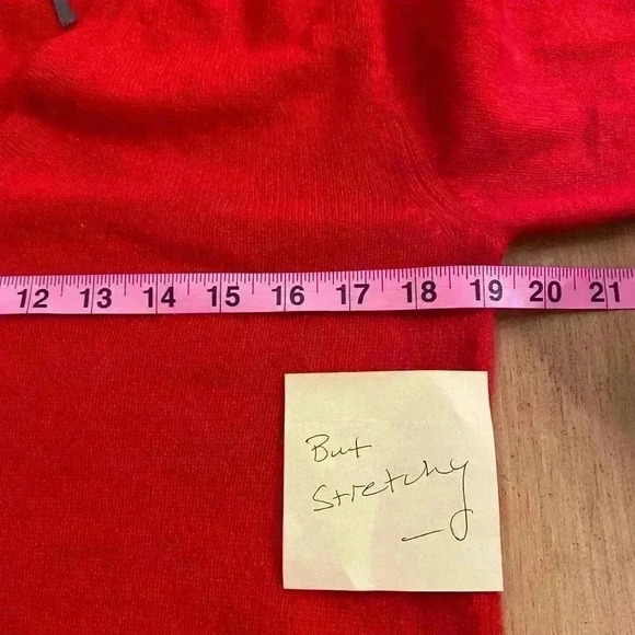 Anthropologie Women's Sweater Pullover 100% cashmere Red V-neck sweater  XS-S - Picture 5 of 13